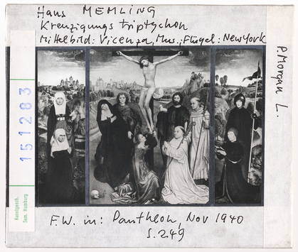 Vorschaubild Hans Memling: Kreuzigungstriptychon, Mittelbild: Vicenza, Flügel: New York, Morgan Library 